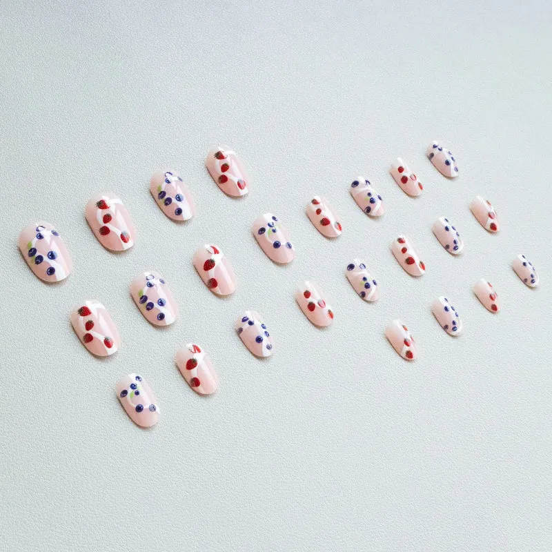 Künstlerisches durch Früchte inspiriertes Nagelkunstset