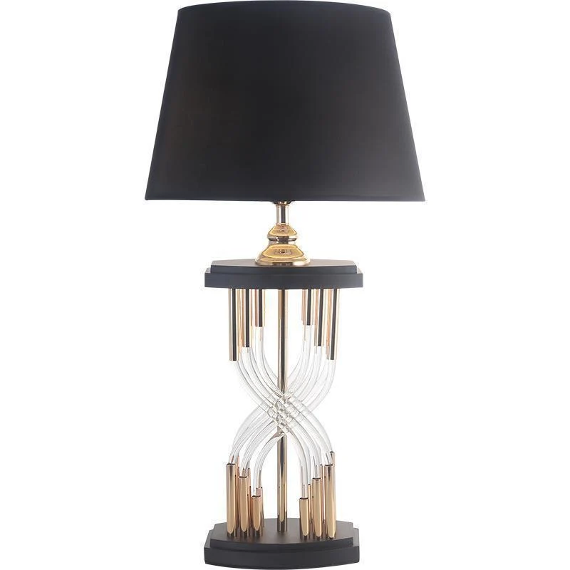 Moderne dekorative Tischlampe mit skulpturaler Basis