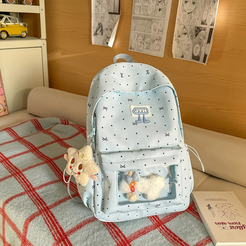 Süßer Punktemuster-Rucksack Karnz