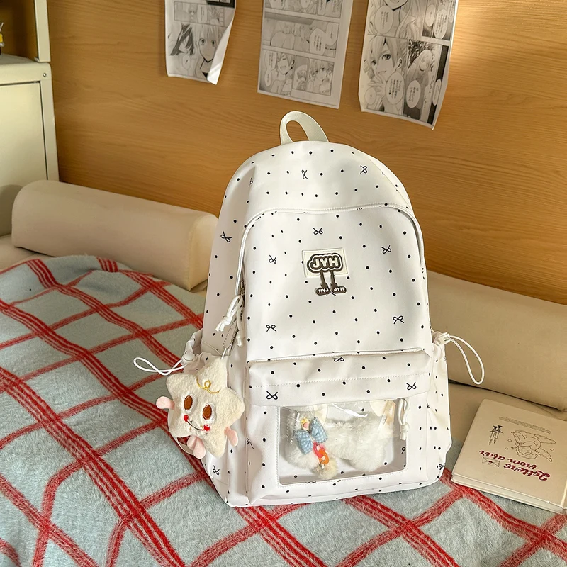 Süßer Punktemuster-Rucksack Karnz
