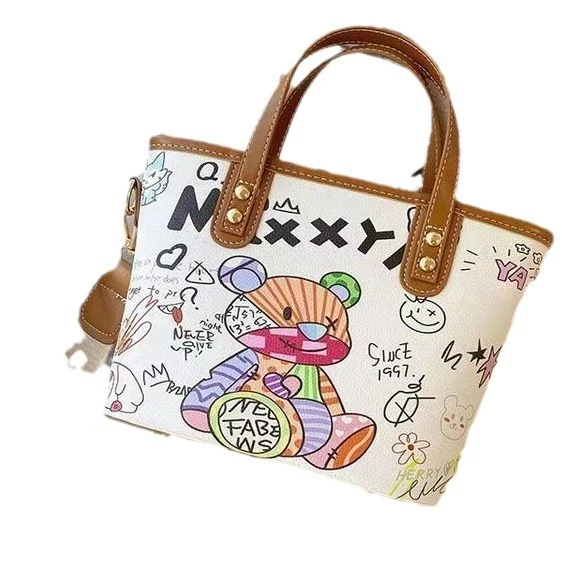 Kreative Handtasche im farbenfrohen Kunststil Skanto