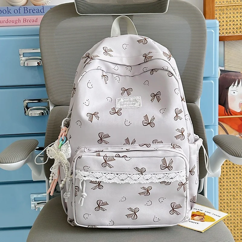 Feminine Schleifenmuster Casual Rucksack Karnz