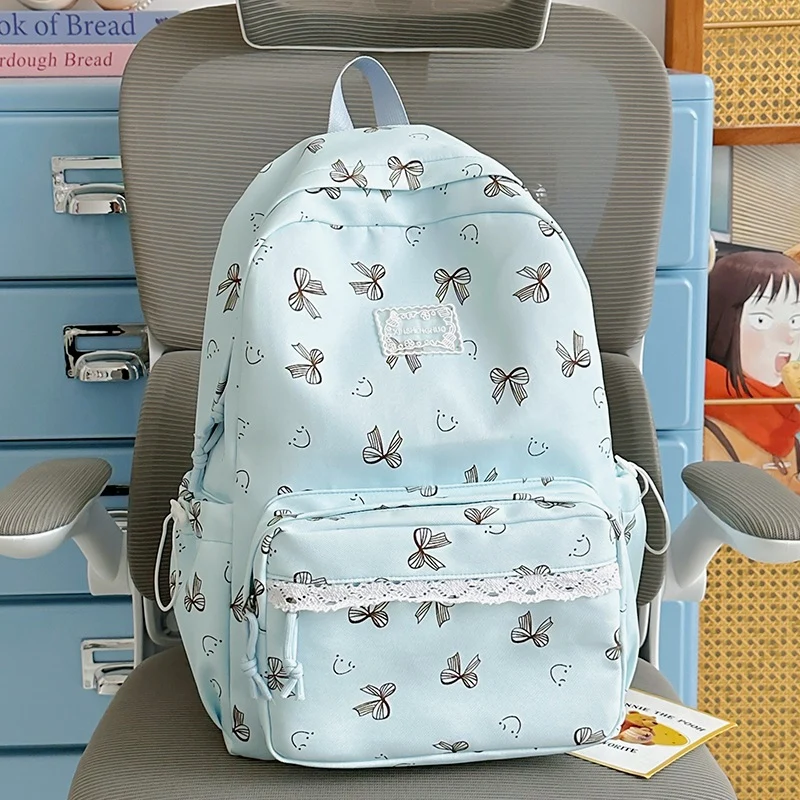 Feminine Schleifenmuster Casual Rucksack Karnz