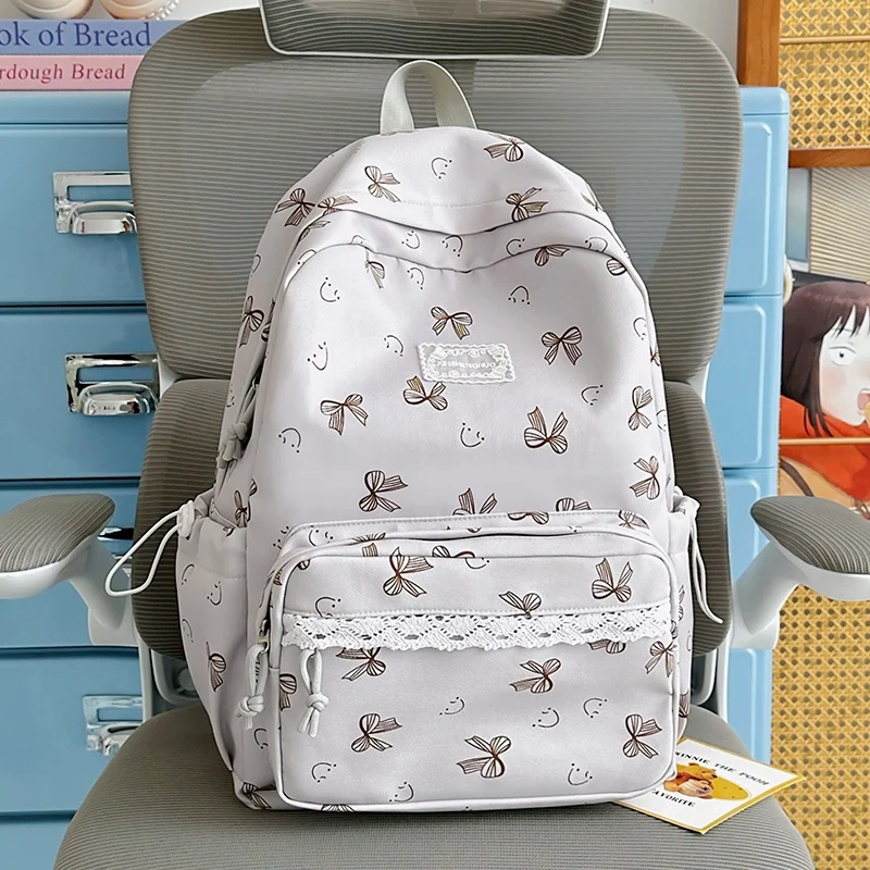 Feminine Schleifenmuster Casual Rucksack Karnz