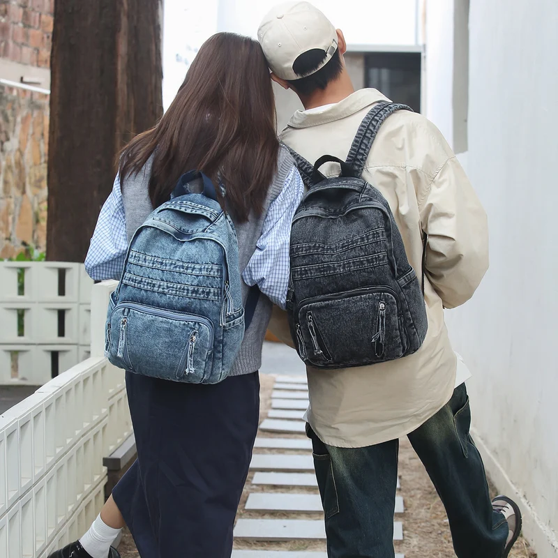 Langlebiger Denim-Stoff-Rucksack Karnz