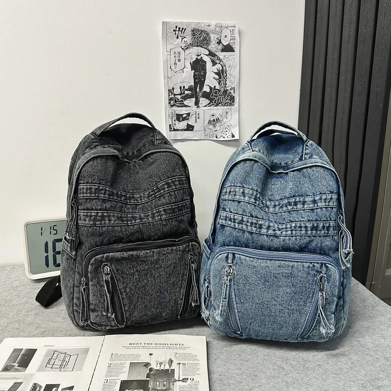 Langlebiger Denim-Stoff-Rucksack Karnz