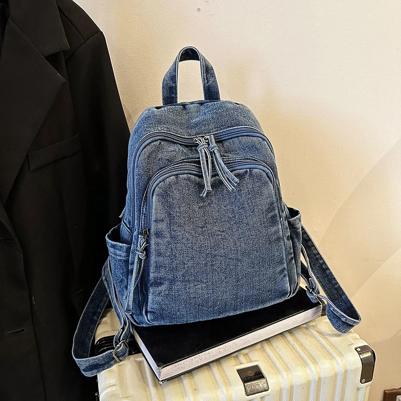 Robuste Denim-Rucksack Karnz