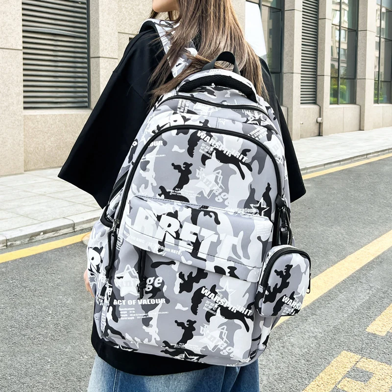 Robuste Camouflage Druck Rucksack Karnz