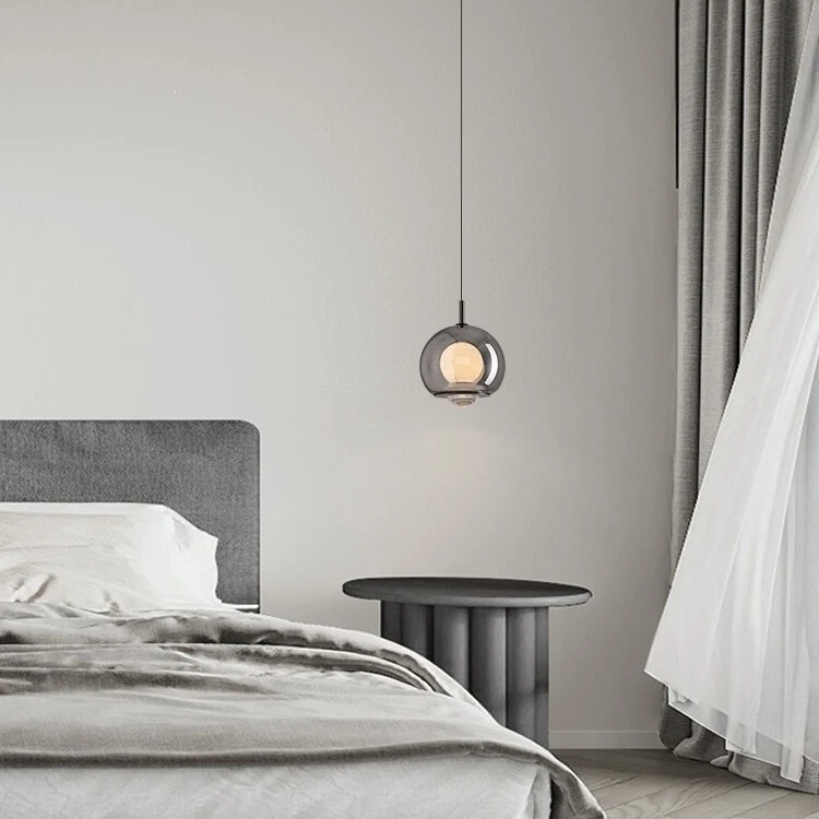 Moderne Glas Globus Pendelleuchte