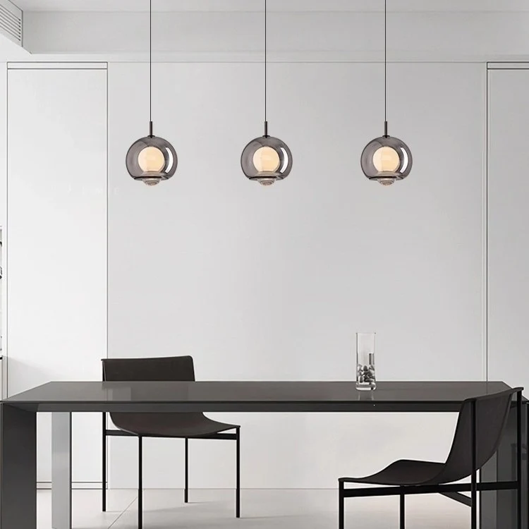 Moderne Glas Globus Pendelleuchte