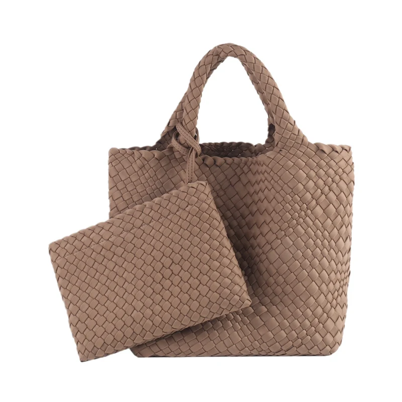 Geflochtene Handtasche mit abnehmbarer Clutch Skanto