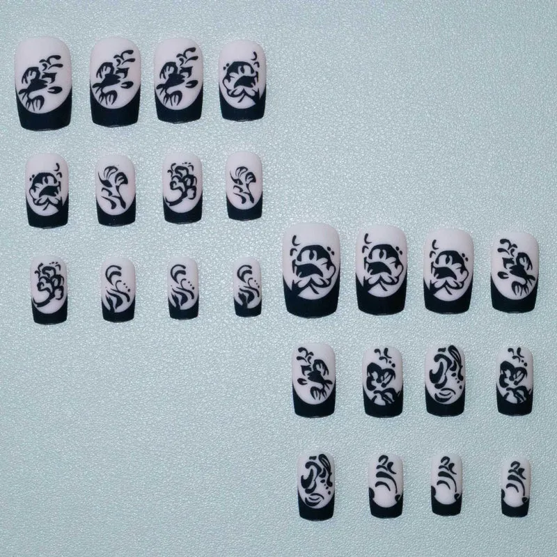 Künstlerisches Floral-Design Acryl-Nagelkunst-Set