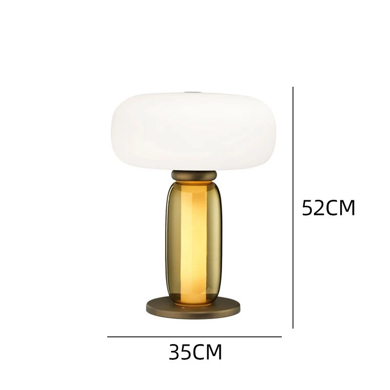 Moderne künstlerische Tischlampe mit elegantem Glassdesign
