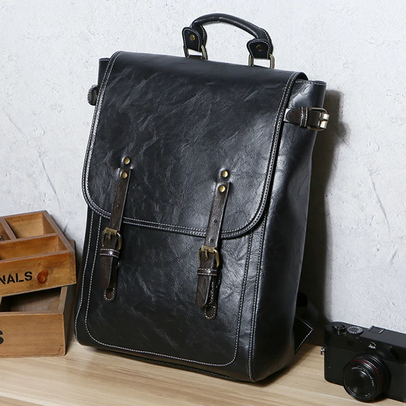 Eleganter Laptop-Rucksack mit hochwertiger Kunstlederbeschichtung Skanto