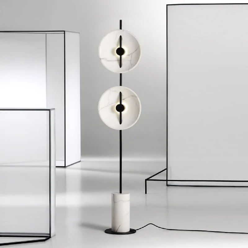 Moderne Doppel-Sphären-Stehlampe