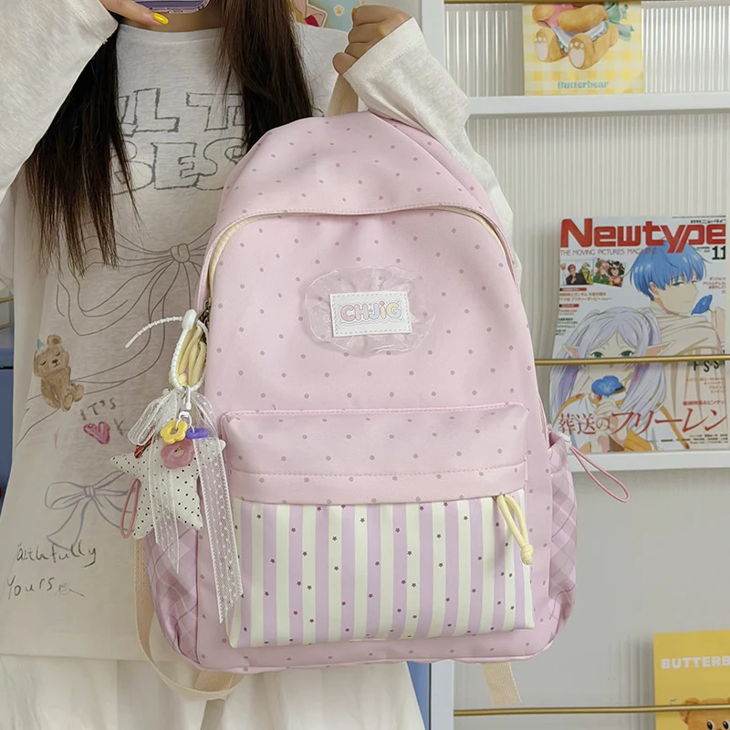 Niedlicher gepunkteter Casual-Rucksack Karnz