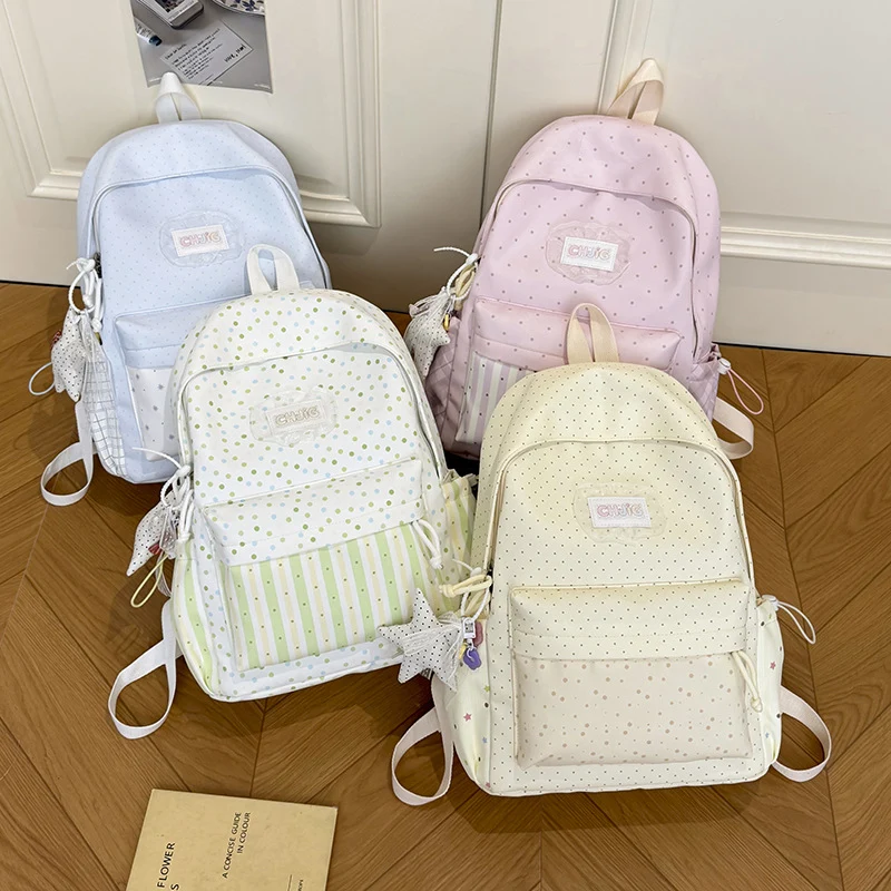 Niedlicher gepunkteter Casual-Rucksack Karnz