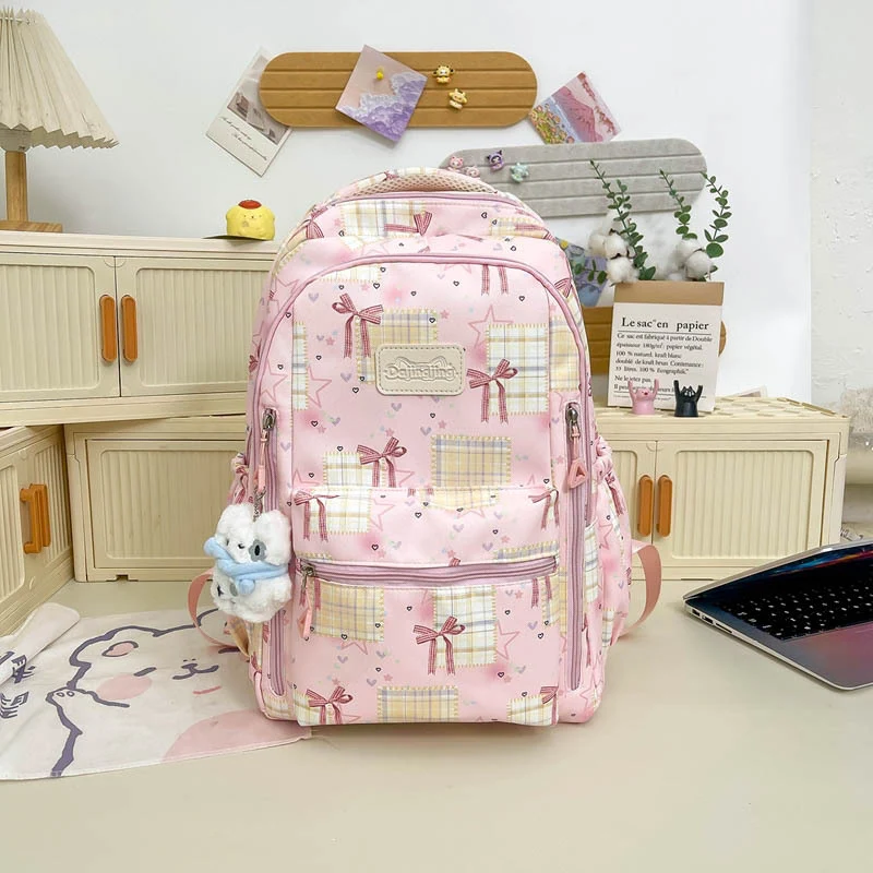 Süßer Grafikdruck Schulrucksack Karnz