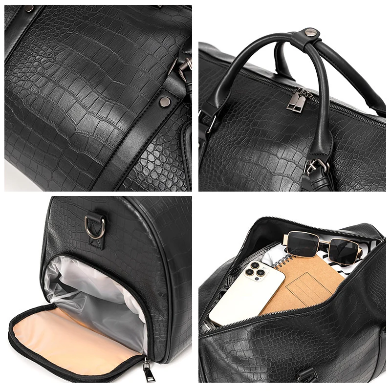Elegante Reisetasche im luxuriösen Krokodil-Look Skanto