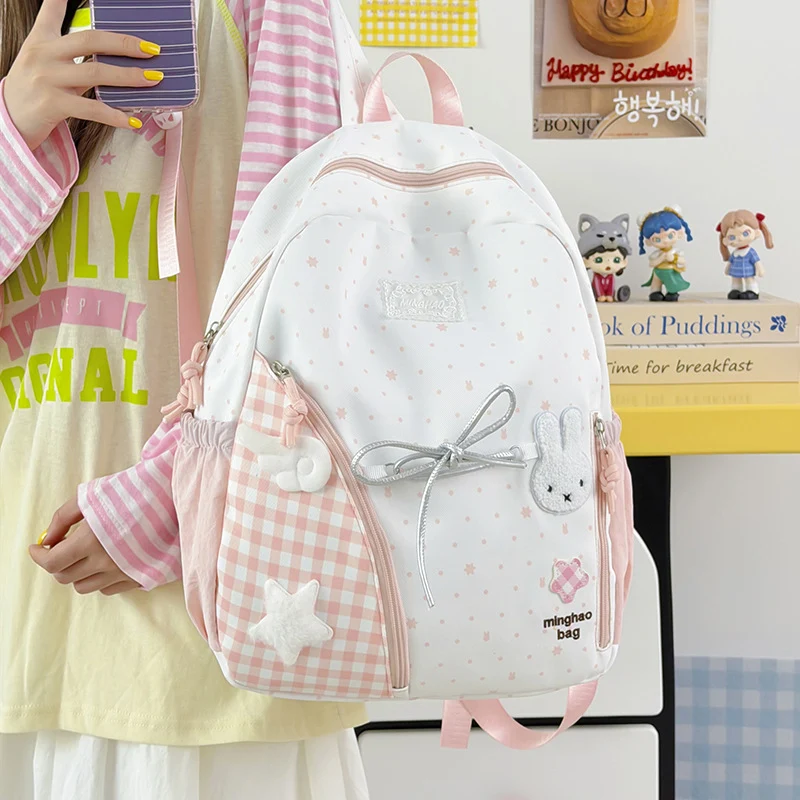 Süßer illustrierter Sternen-Print Rucksack Karnz