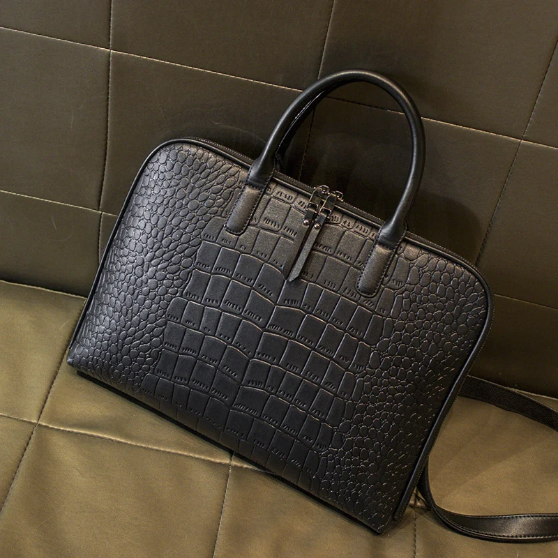 Elegante Laptoptasche im luxuriösen Krokodil-Look Skanto