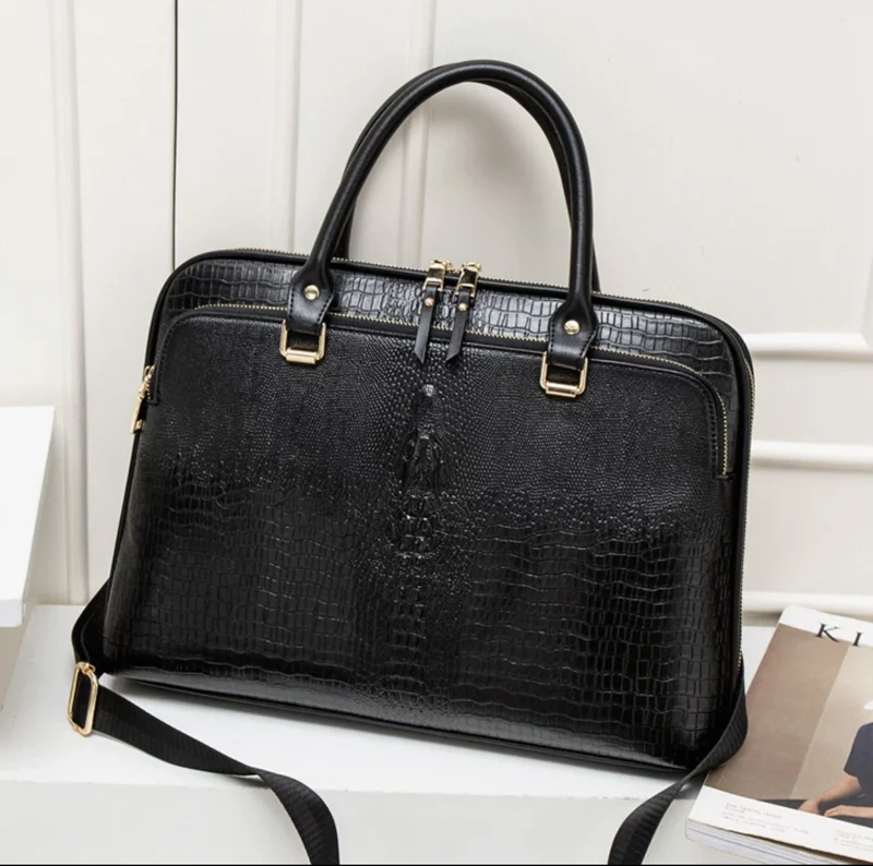 Elegante Laptoptasche im luxuriösen Krokodil-Look Skanto