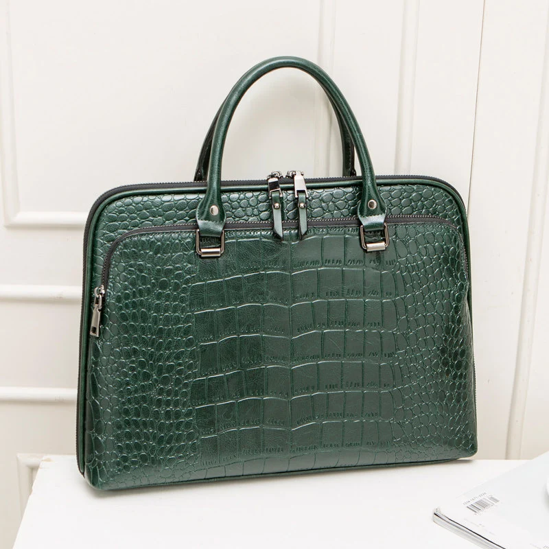 Elegante Laptoptasche im Krokodil-Look Skanto
