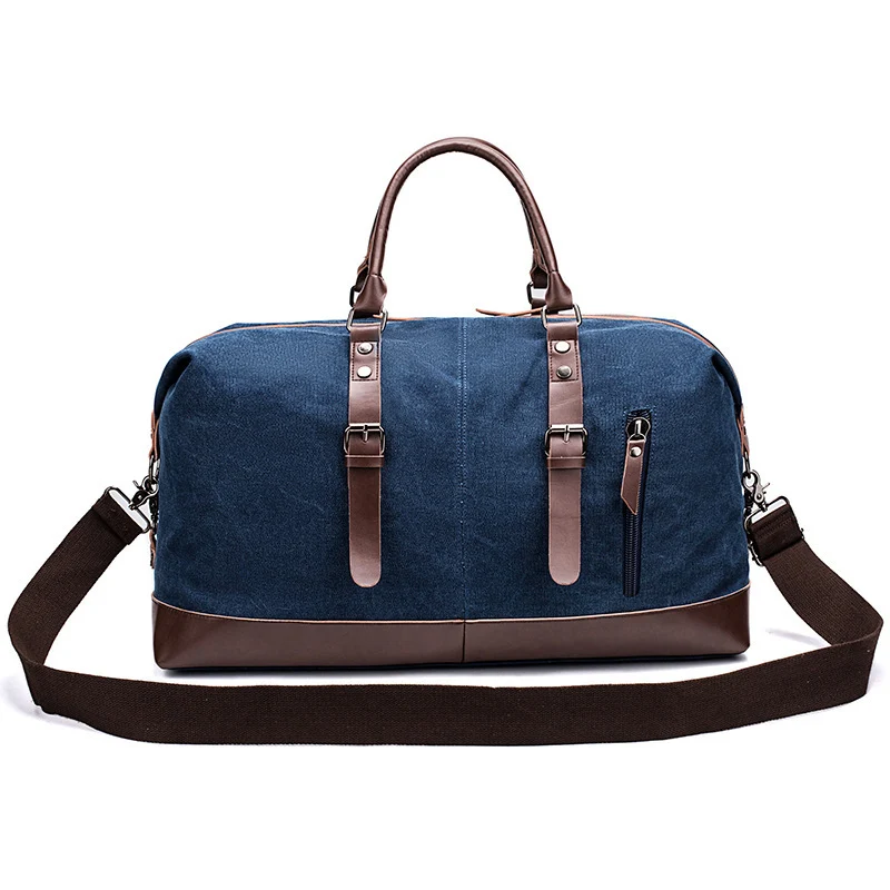 Geräumige Reisetasche aus robustem Canvas und Leder Skanto