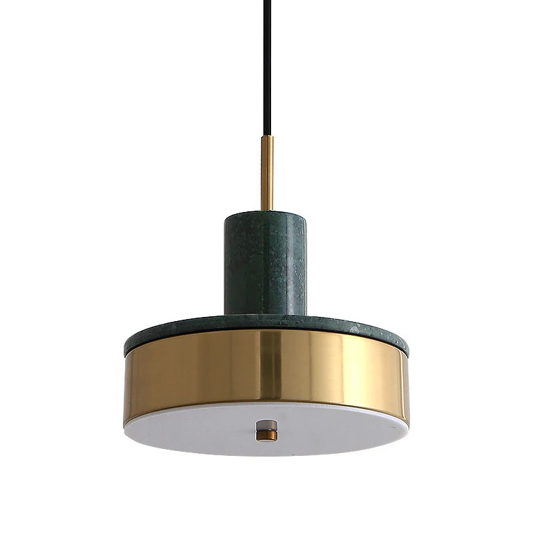 Moderne Marmor- und Goldpendelleuchte