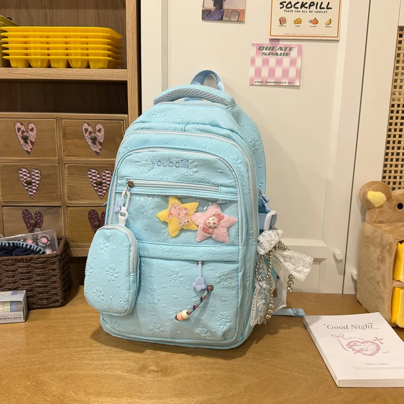 Dekorative floral-geprägte Rucksack Karnz