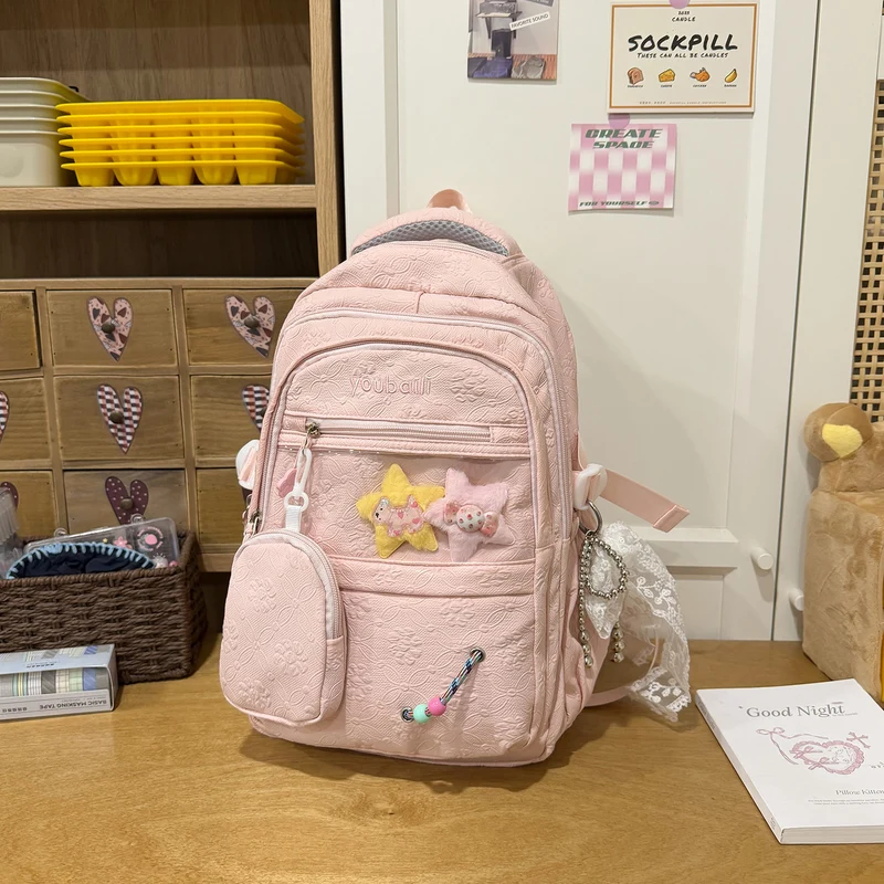 Dekorative floral-geprägte Rucksack Karnz