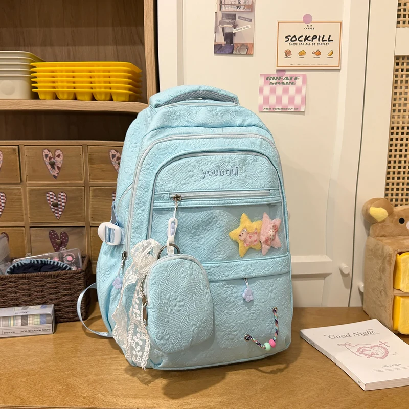 Dekorative floral-geprägte Rucksack Karnz