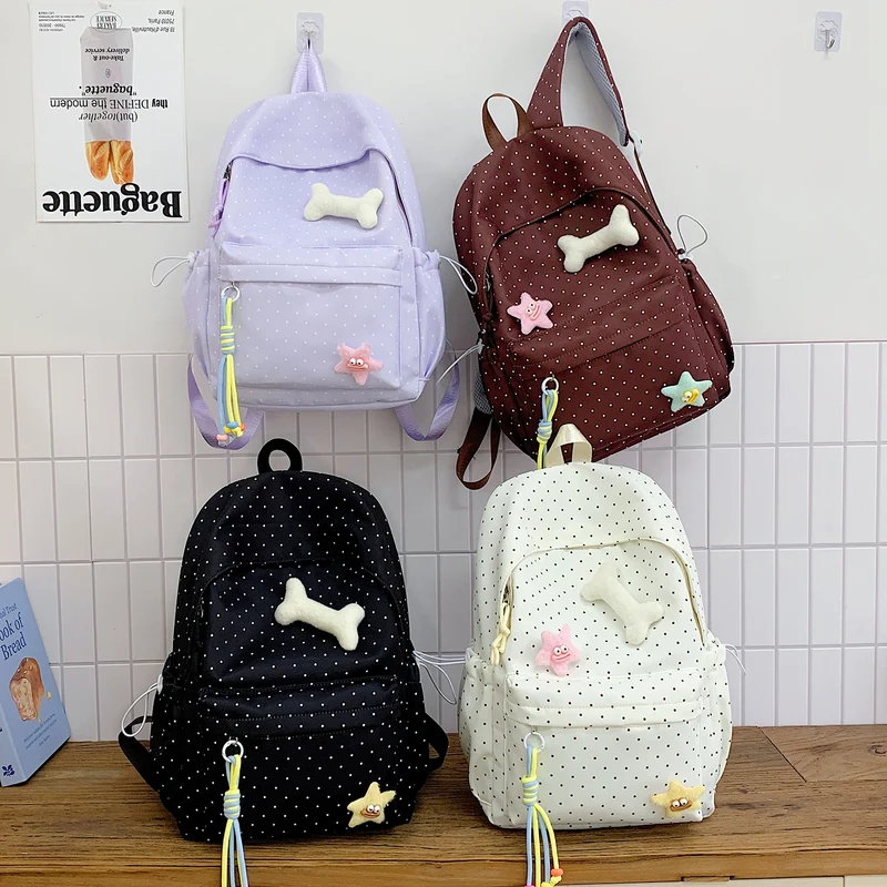 Niedlicher gepunkteter Grafik-Rucksack Karnz