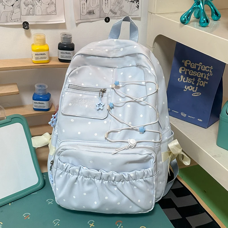 Niedlicher Pünktchen-Design Rucksack Karnz