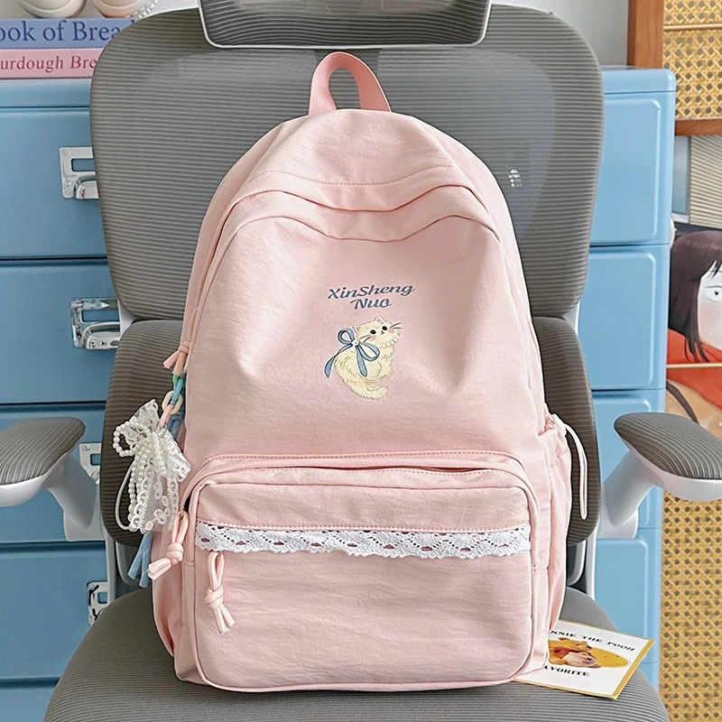 Süßer grafischer bestickter Rucksack Karnz