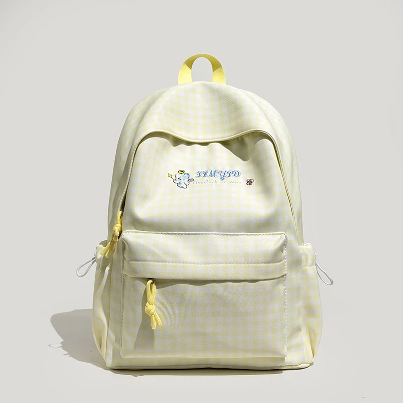 Süße Gingham-Muster Rucksack Karnz