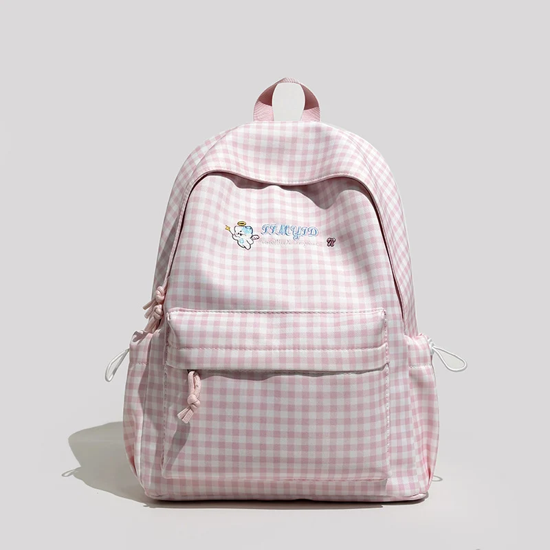 Süße Gingham-Muster Rucksack Karnz