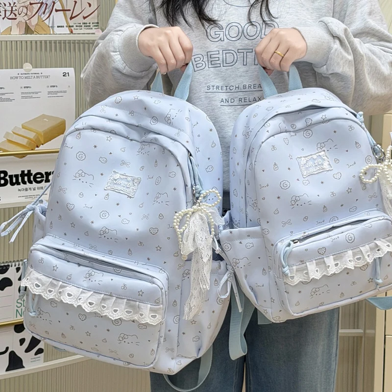 Süßer illustrierter gemusterter Rucksack Karnz 1791205714
