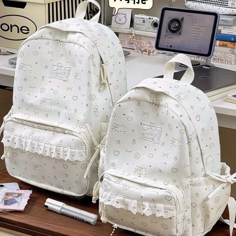 Süßer illustrierter gemusterter Rucksack Karnz 1791205714