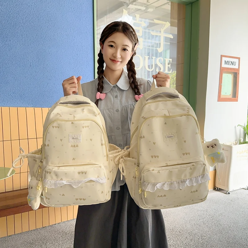 Niedlicher illustrierter Multi-Compartment Rucksack Karnz