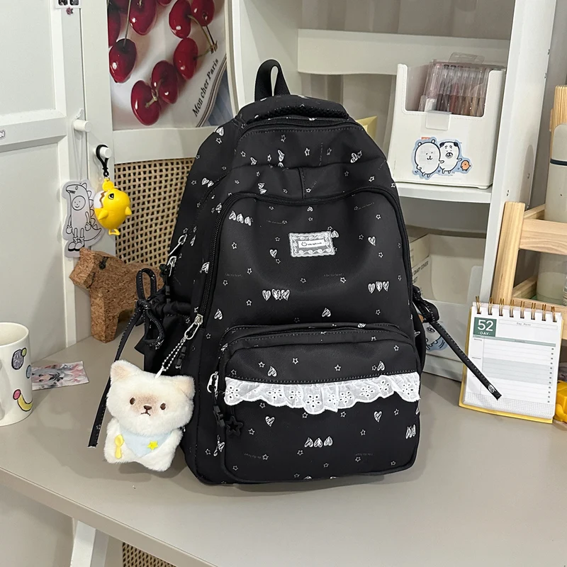 Niedlicher illustrierter Multi-Compartment Rucksack Karnz