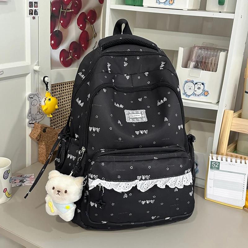 Niedlicher illustrierter Multi-Compartment Rucksack Karnz