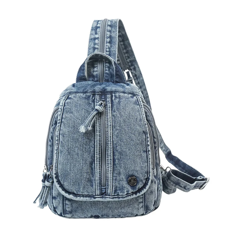 Kompakte Denim Sling-Rucksack Karnz