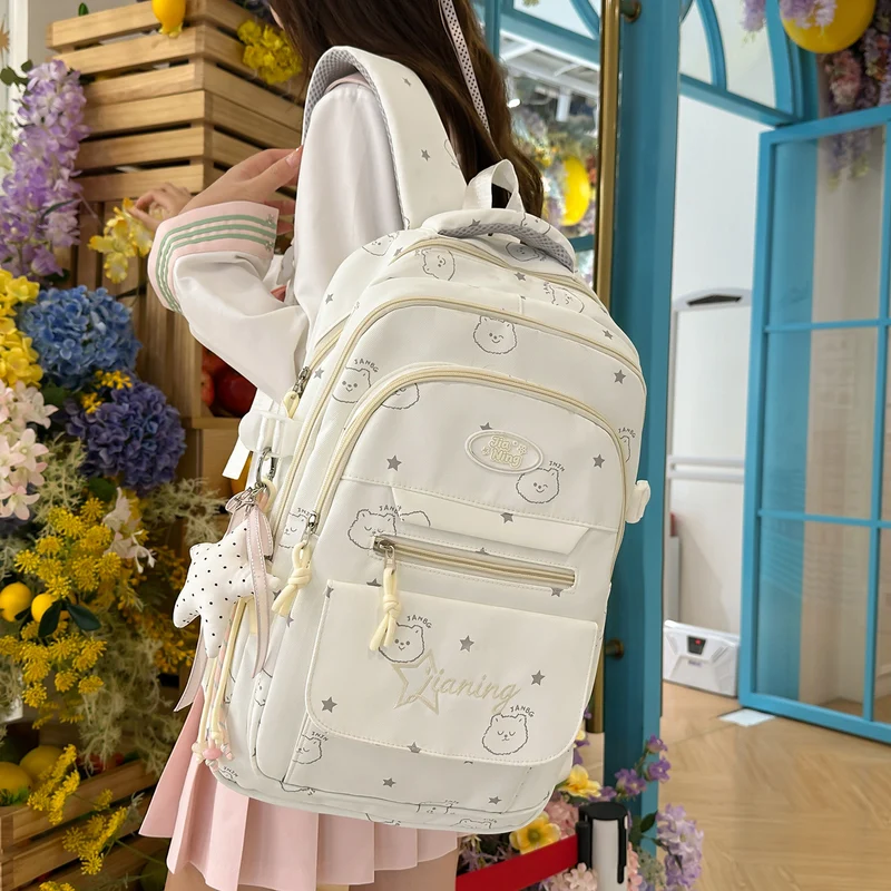 Süßer Charakter-Print Freizeit-Rucksack Karnz