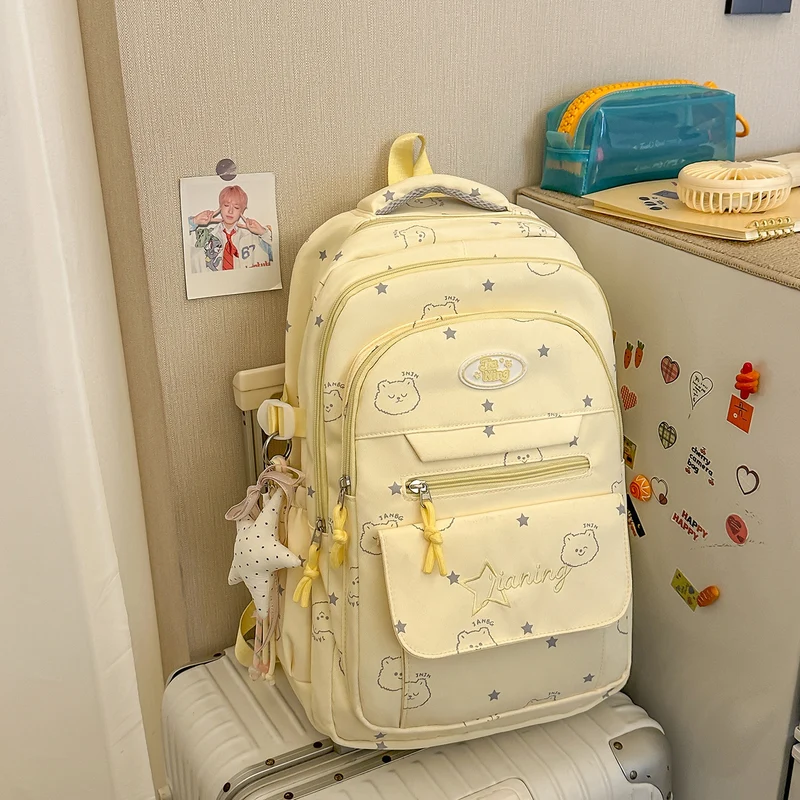 Süßer Charakter-Print Freizeit-Rucksack Karnz