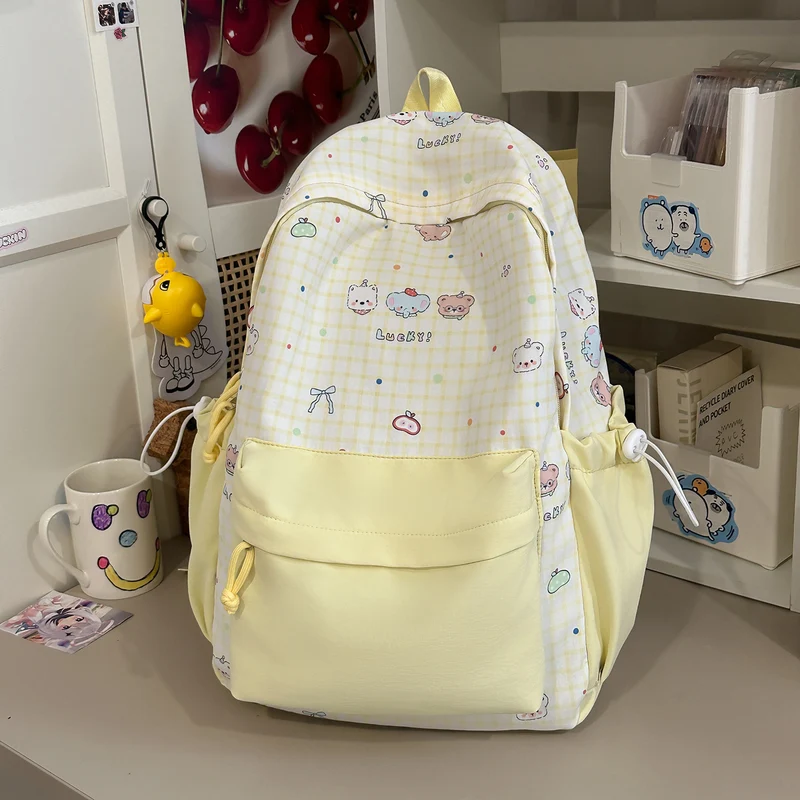 Süßer Charakterdruck Pink Rucksack Karnz