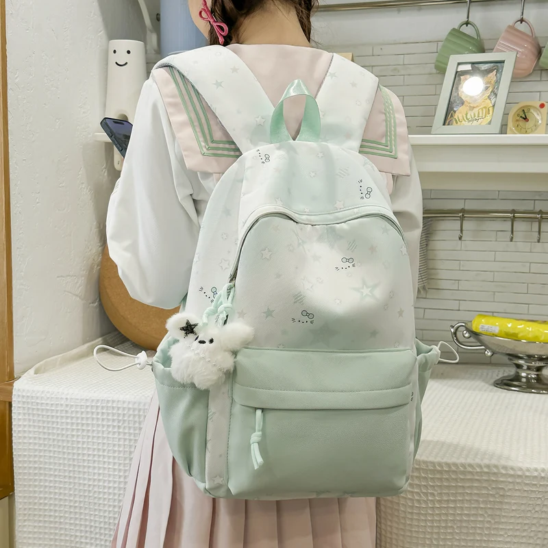 Süßer Charakter-Print Rucksack Karnz