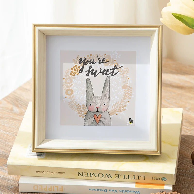Niedliche Tierillustration gerahmte Kunst für Zuhause