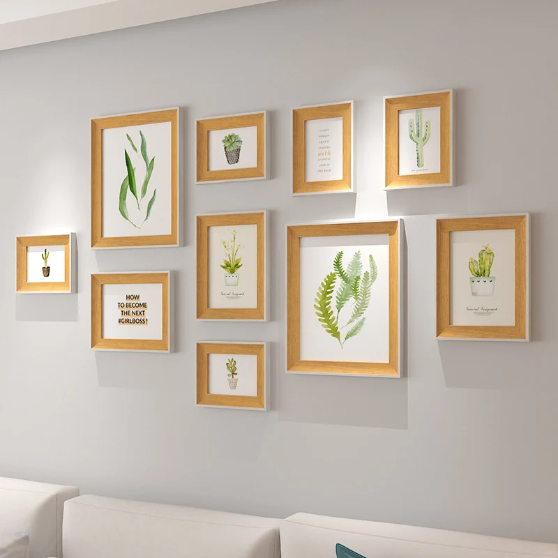 Botanisches Wandkunstrahmen-Set für Zuhause