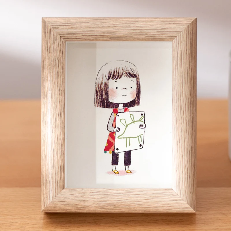 Künstlerische Charakterillustration Präsentationsrahmen